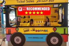 The Doha Bus ticket sales kiosk in City Center Mall