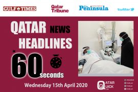 Qatar News in 60 Seconds - Wednesday 15th April 2020