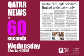 The Qatar News in 60 Seconds – Wednesday 22nd April 2020